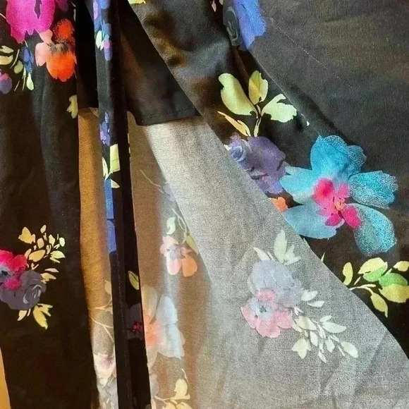 NEW ROTATE BIRGER CHRISTENSEN Black FLORAL PRINT WRAP DRESS - Picture 11 of 14
